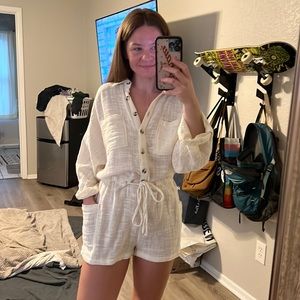 Urban Outfitters- Linen romper